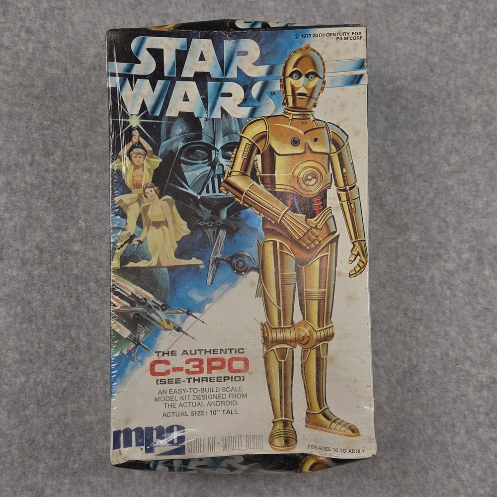 Vintage 1977 MPC Star Wars C-3PO Model Kit 1-1913 Sealed 10 Inch Tall